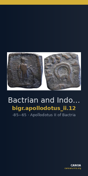 Bactrian and Indo-Greek Coinage Apollodotus II 12 — CANOA
