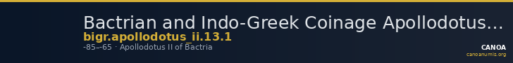 Bactrian and Indo-Greek Coinage Apollodotus II 13.1 — CANOA