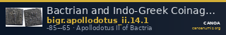 Bactrian and Indo-Greek Coinage Apollodotus II 14.1 — CANOA