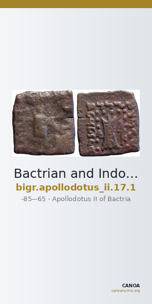 Bactrian and Indo-Greek Coinage Apollodotus II 17.1 — CANOA