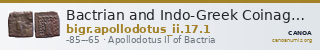 Bactrian and Indo-Greek Coinage Apollodotus II 17.1 — CANOA