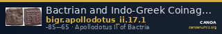 Bactrian and Indo-Greek Coinage Apollodotus II 17.1 — CANOA