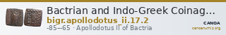 Bactrian and Indo-Greek Coinage Apollodotus II 17.2 — CANOA