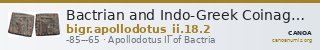 Bactrian and Indo-Greek Coinage Apollodotus II 18.2 — CANOA