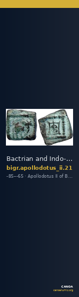 Bactrian and Indo-Greek Coinage Apollodotus II 21 — CANOA