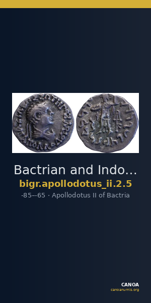 Bactrian and Indo-Greek Coinage Apollodotus II 2.5 — CANOA