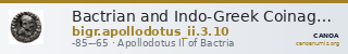 Bactrian and Indo-Greek Coinage Apollodotus II 3.10 — CANOA