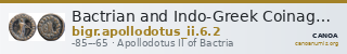 Bactrian and Indo-Greek Coinage Apollodotus II 6.2 — CANOA