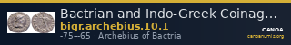 Bactrian and Indo-Greek Coinage Archebius 10.1 — CANOA