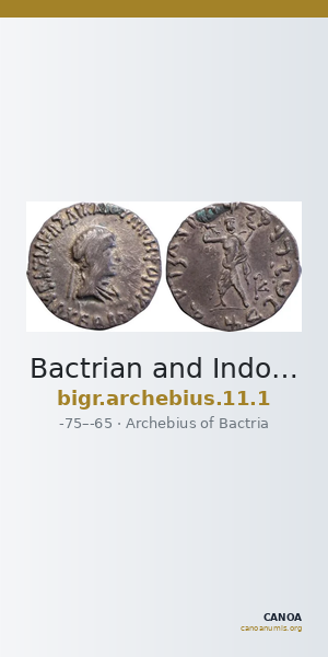 Bactrian and Indo-Greek Coinage Archebius 11.1 — CANOA