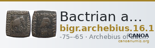 Bactrian and Indo-Greek Coinage Archebius 16.1 — CANOA