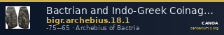 Bactrian and Indo-Greek Coinage Archebius 18.1 — CANOA
