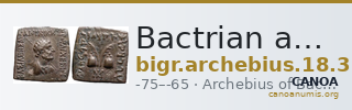 Bactrian and Indo-Greek Coinage Archebius 18.3 — CANOA