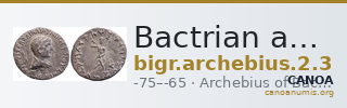 Bactrian and Indo-Greek Coinage Archebius 2.3 — CANOA