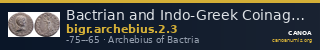 Bactrian and Indo-Greek Coinage Archebius 2.3 — CANOA