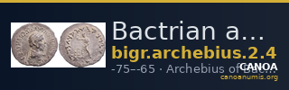 Bactrian and Indo-Greek Coinage Archebius 2.4 — CANOA