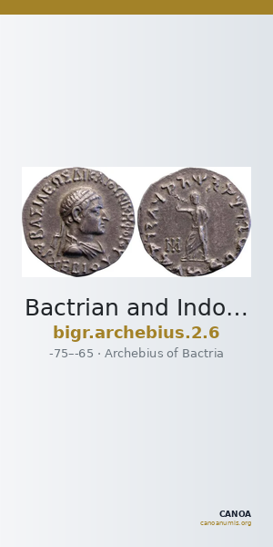 Bactrian and Indo-Greek Coinage Archebius 2.6 — CANOA