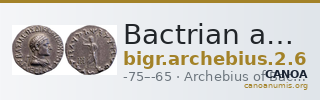 Bactrian and Indo-Greek Coinage Archebius 2.6 — CANOA