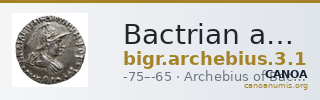 Bactrian and Indo-Greek Coinage Archebius 3.1 — CANOA