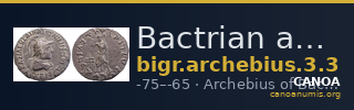 Bactrian and Indo-Greek Coinage Archebius 3.3 — CANOA