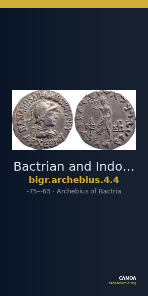 Bactrian and Indo-Greek Coinage Archebius 4.4 — CANOA
