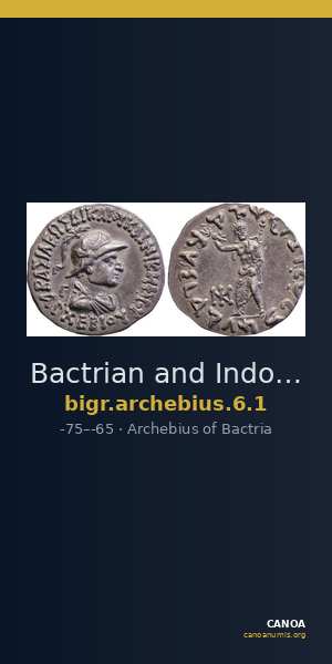 Bactrian and Indo-Greek Coinage Archebius 6.1 — CANOA