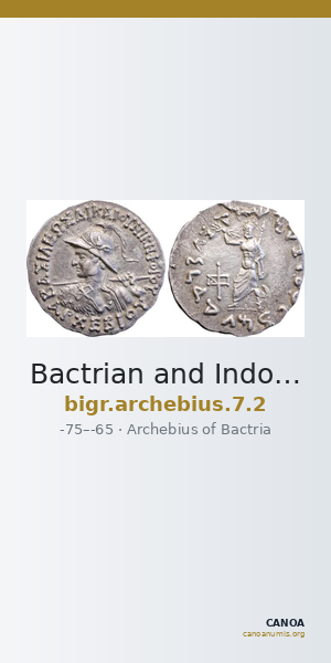 Bactrian and Indo-Greek Coinage Archebius 7.2 — CANOA