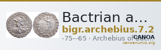 Bactrian and Indo-Greek Coinage Archebius 7.2 — CANOA