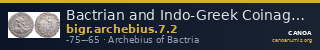 Bactrian and Indo-Greek Coinage Archebius 7.2 — CANOA