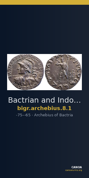 Bactrian and Indo-Greek Coinage Archebius 8.1 — CANOA