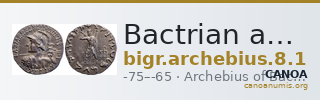Bactrian and Indo-Greek Coinage Archebius 8.1 — CANOA