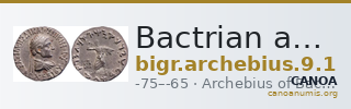 Bactrian and Indo-Greek Coinage Archebius 9.1 — CANOA
