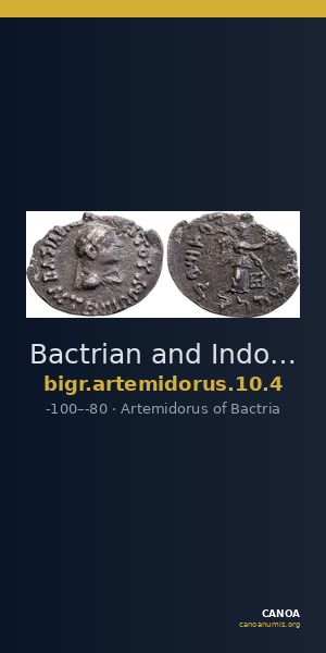 Bactrian and Indo-Greek Coinage Artemidorus 10.4 — CANOA
