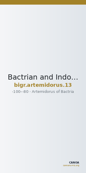 Bactrian and Indo-Greek Coinage Artemidorus 13 — CANOA