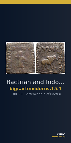 Bactrian and Indo-Greek Coinage Artemidorus 15.1 — CANOA