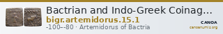 Bactrian and Indo-Greek Coinage Artemidorus 15.1 — CANOA