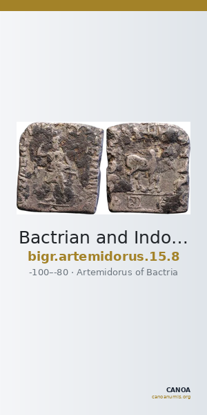 Bactrian and Indo-Greek Coinage Artemidorus 15.8 — CANOA