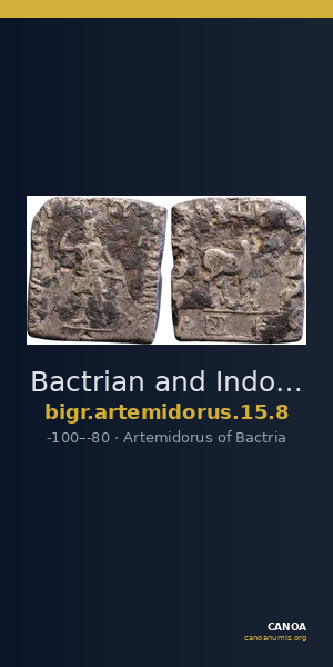 Bactrian and Indo-Greek Coinage Artemidorus 15.8 — CANOA