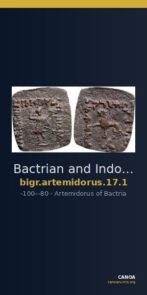 Bactrian and Indo-Greek Coinage Artemidorus 17.1 — CANOA