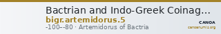 Bactrian and Indo-Greek Coinage Artemidorus 5 — CANOA