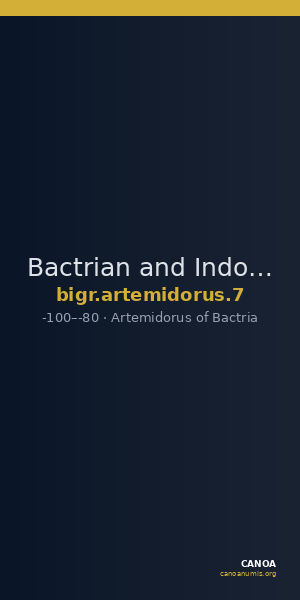Bactrian and Indo-Greek Coinage Artemidorus 7 — CANOA