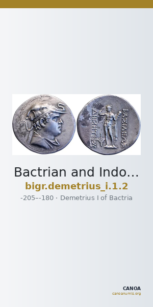 Bactrian and Indo-Greek Coinage Demetrius I 1.2 — CANOA