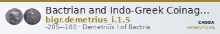 Bactrian and Indo-Greek Coinage Demetrius I 1.5 — CANOA