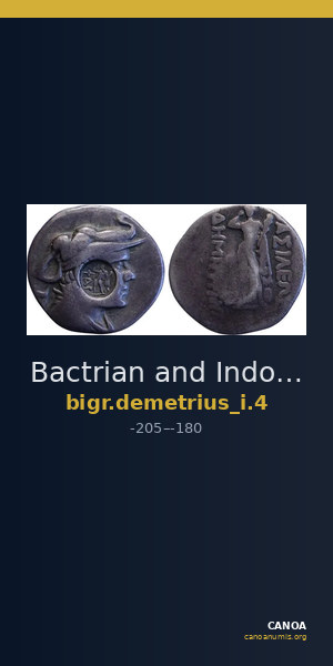 Bactrian and Indo-Greek Coinage Demetrius I 4 — CANOA