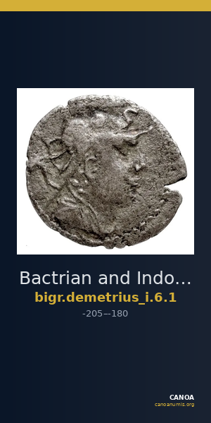 Bactrian and Indo-Greek Coinage Demetrius I 6.1 — CANOA