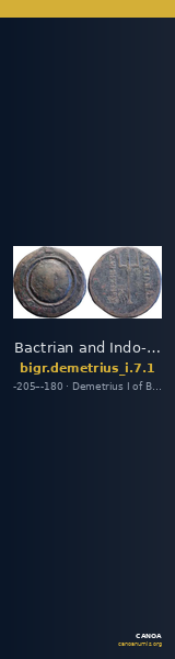Bactrian and Indo-Greek Coinage Demetrius I 7.1 — CANOA