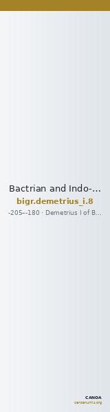 Bactrian and Indo-Greek Coinage Demetrius I 8 — CANOA