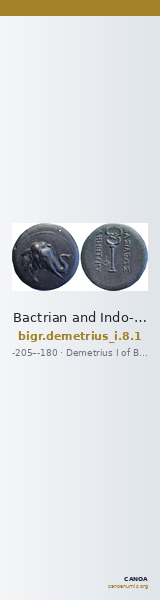 Bactrian and Indo-Greek Coinage Demetrius I 8.1 — CANOA