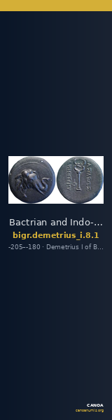 Bactrian and Indo-Greek Coinage Demetrius I 8.1 — CANOA