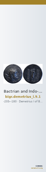 Bactrian and Indo-Greek Coinage Demetrius I 9.1 — CANOA